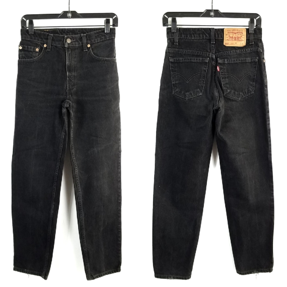Vintage Levi 550 Black High Waisted Mom Jeans